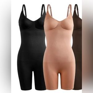 TWO PIECE SET Shapewear Nude. & Black seamless light body suit XXL